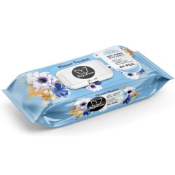 Papilion vlhčené ubrousky 64ks Flower Passion (blue)