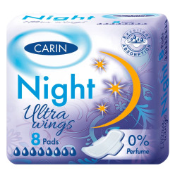 Carin night ultra wings vložky 8ks