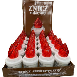 ESHOP - Svíčka na baterie LUX 3 Červené (20) / Nen dien