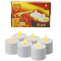 Svíčka na baterie Smokeless Čajové White 3,1x3,5cm (24) / Nen dien trang