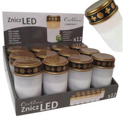 Svíčka na baterie Cortina 180 dni (ZNICZ LED) - Bílé (12)/ Nen dien
