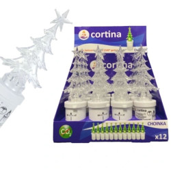 Svíčka na baterie STROMEČEK (baterie 2xR6) Bílé (12) / Nen dien