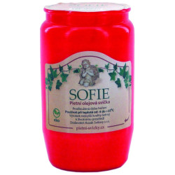 Sofie hřbitovní svíčka olejová 150g 10cm - 2/3 dne Červené (30)