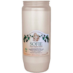 Sofie hřbitovní svíčka olejová 240g 14cm - Bílá (30)