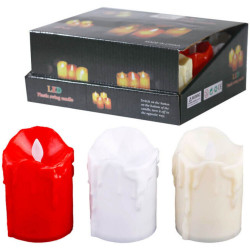 Svíčka na baterie LED Swing Mix barev 5x7cm (12) / Nen dien mix mau