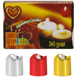 Svíčka na baterie Metalic 3,5cm * 4cm PT10749 (24) / Nen dien