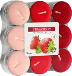 Bispol Čajové svíčky 18ks Strawberry