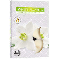 Bispol čajové svíčky 6ks White Flowers