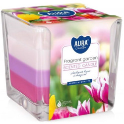 Bispol 3barevná svíčka ve skle 170g Fragrant Garden
