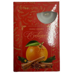 Santo Čajové Svíčky 6ks Exclusive Orange Cinamon EX.TL - 102 (15)