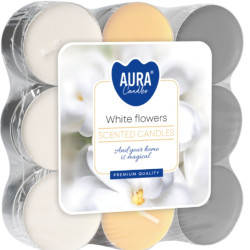 Bispol čajové svíčky 18ks White Flowers