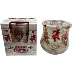 Santo svíčka 80g Merry Christmas White SAS 6012 (12)