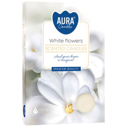 Bispol čajové svíčky 6ks White Flowers