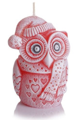 Bartek svíčka 195g Winter Owl svíčka100 červený