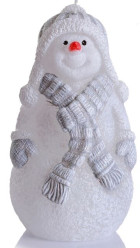 ESHOP - Bartek svíčka 250g Xmas Snowman svíčka130 bílý+šedý