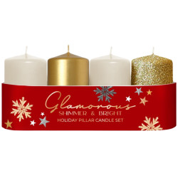 Bartek adventní svíčky Glamorous 4ks 40x70 Gold mix (26)