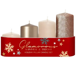 Bartek adventní svíčky Glamorous 4ks schody 40/55-70-85-100 Capucino Mix (12)