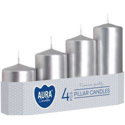 Bispol adventní svíčky 4ks schody SW50/4 - Metalic Silver (6)