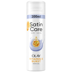 Gillette satin care gel 200ml - Olay Vitamin E Burst (Dry Skin)