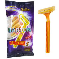 Barton holící strojek 2 břity 4+1 dámské oranžové