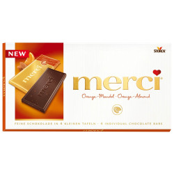 Merci 100g Pomeranč + Mandle (15) / Oranžová