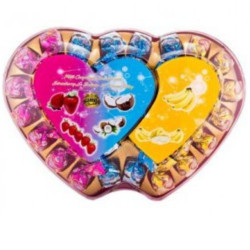 KA-Pavolli 465g heart bonboniéra Mix (Jahoda, Banana, Coconut) (6)