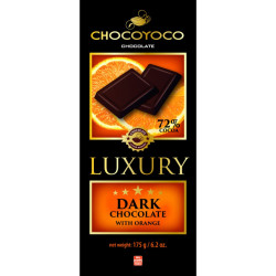 Chocoyoco Luxury Hořká čokoláda 72% pomeranč 175g (14)