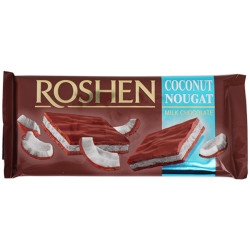 Roshen 90g mléčná čokoláda Coconut nougat (20)