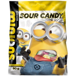 Minions bonbony 80g - Kyselé tvrdé s ovoucnou příchutí (30)