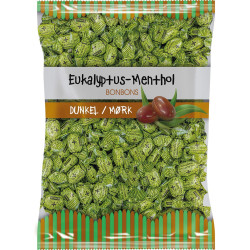 Eukalyptus Menthol bonbon Dunkel/Mork 1kg