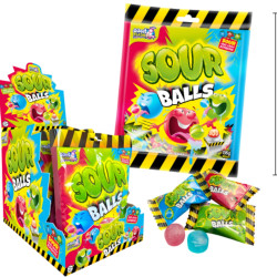 Sweet Flash sour crunchy balls 120g bonbóny (12)