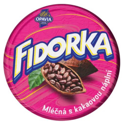 Fidorka 30g růžová mléčná s kakaovou (30)