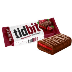 Roshen TIDBIT 50g tyčinka Cherry Brownie