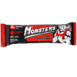 Monsters proteinová tyčinka 80g - Jahody (20)