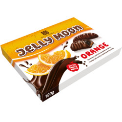 Gutichoco Jelly Moon 190g želé s pomerančovou příchutí v hořké čokoládě (20)