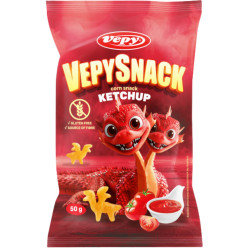 Vepy Snack kukuřičný 50g s příchutí kečupu (12)