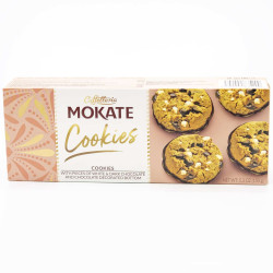 Trvan. 15/10/26 Mokate 150g sušenky Cookies Pieces White and Dark Chocolate (16)
