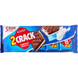 Roshen 2Crack Sandwich Biscuits 190g - Milk Vanilla (26)