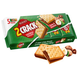 Roshen 2Crack Sandwich Biscuits 190g - Cocoa a Hazelnut (26)
