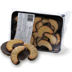 A - Rohlíčky pečivo Croissant s kakaovou polevou a zdobeným cukrem 250g (20)