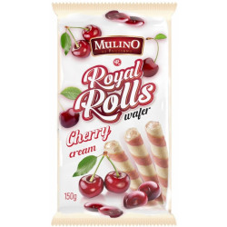 Mulino Royal Rolls wafer 150g trubičky oplátkové Cherry cream (16)