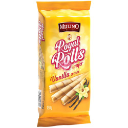 Mulino Royal Rolls wafer 150g trubičky oplátkové Vanilla cream (16)