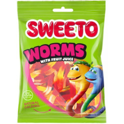 Sweeto 80g Želé - Worm červíci s ovocnou příchutí (12)
