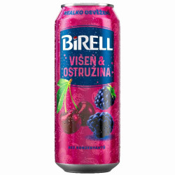 Birell 0,5l Nealkoholické pivo plech - Višeň + Ostružina (24) Trvan. 07/2025
