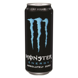 Monster energy 0,5L plech Absolutely zero (černý / modrý obal) (12)