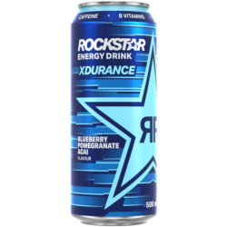 Rockstar energy 0,5L plech Xdurance Blueberry (modrá) (12)