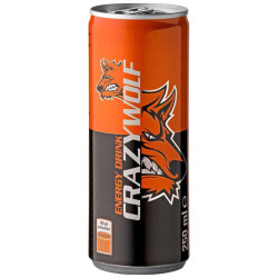 Crazy Wolf energy 0,25L plech Original oranžový (24)