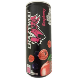 Crazy Wolf energy 0,25L plech Raspberry růžový (15)