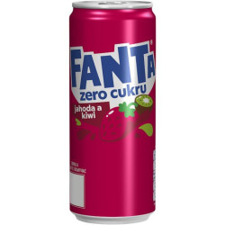 Fanta 330ml Jahoda Kiwi Zero CZ (24)