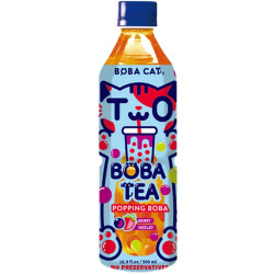 Boba Cat Boba Tea 500ml PET Popping boba Berry, Medley (24)